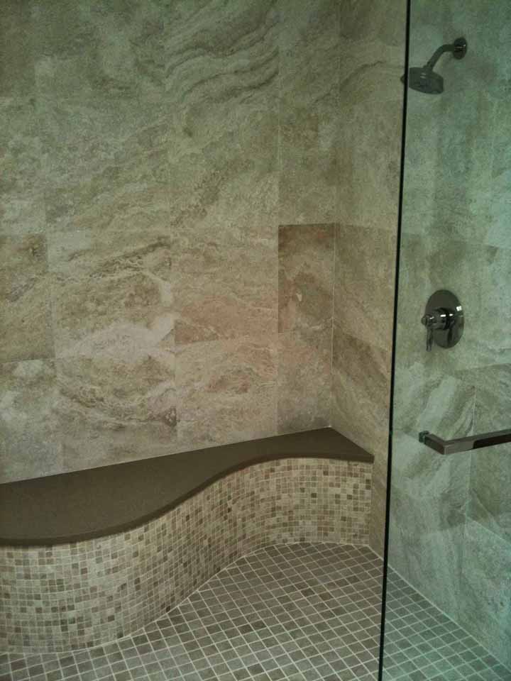 Shower Tile Surround & Bench