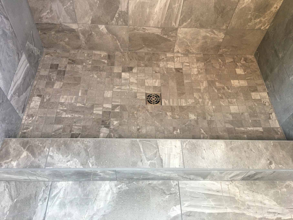 Shower floor tile detail
